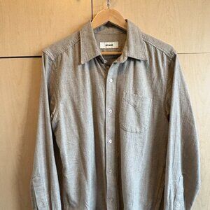 Men's Pacific Twill Flannel from Buck Mason in Heather Limestone - Size M